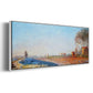 The Plain of Colombes, White Frost, 1873 - Floater Framed Canvas Print
