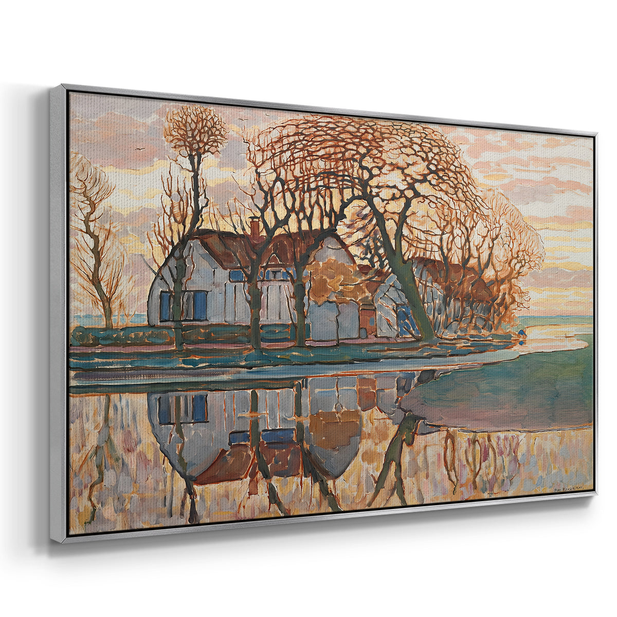 Farm near Duivendrecht, c. 1916 - Floater Framed Canvas Print