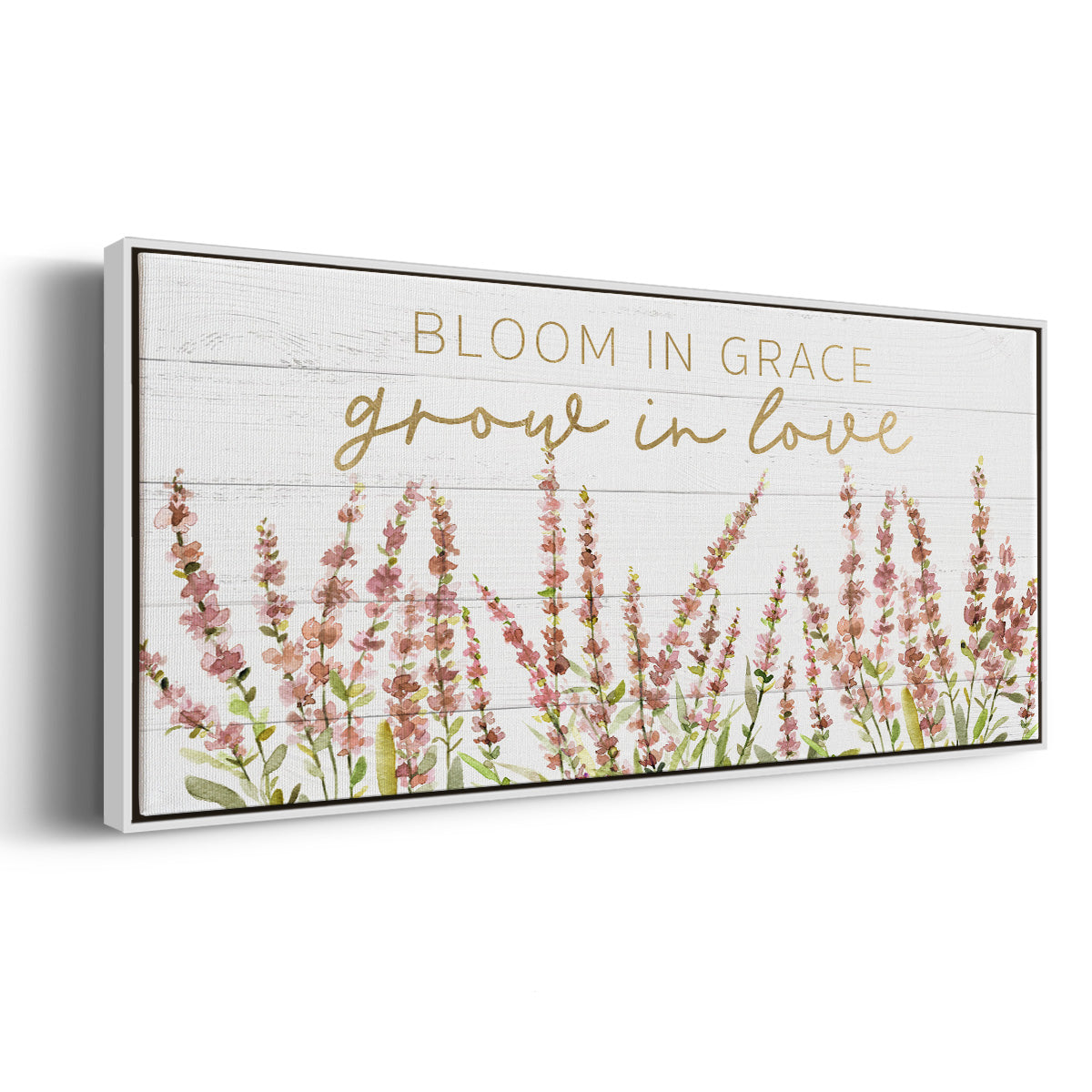 Grow in Love - Floater Framed Canvas Print
