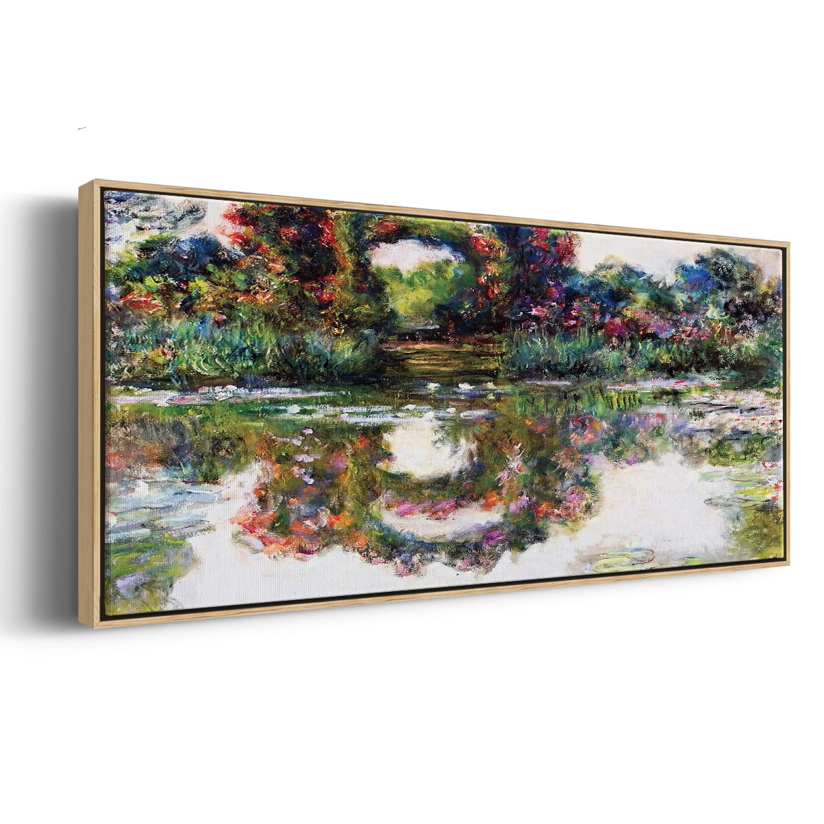 Rose Flowered Arches at Giverny, 1913 - Floater Framed Canvas Print