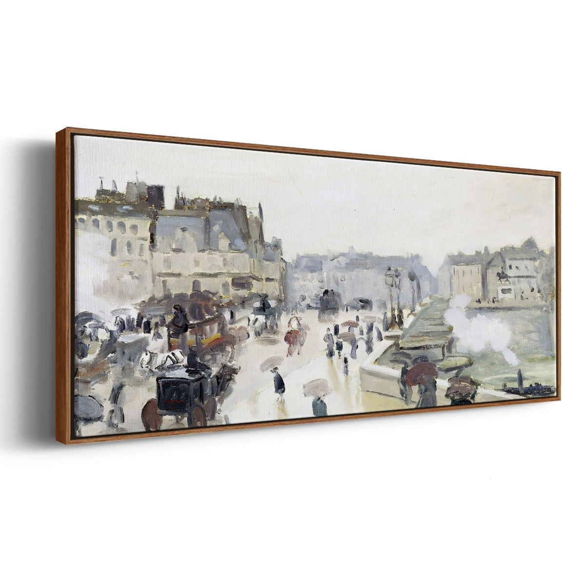 The Pont Neuf, 1872 - Floater Framed Canvas Print