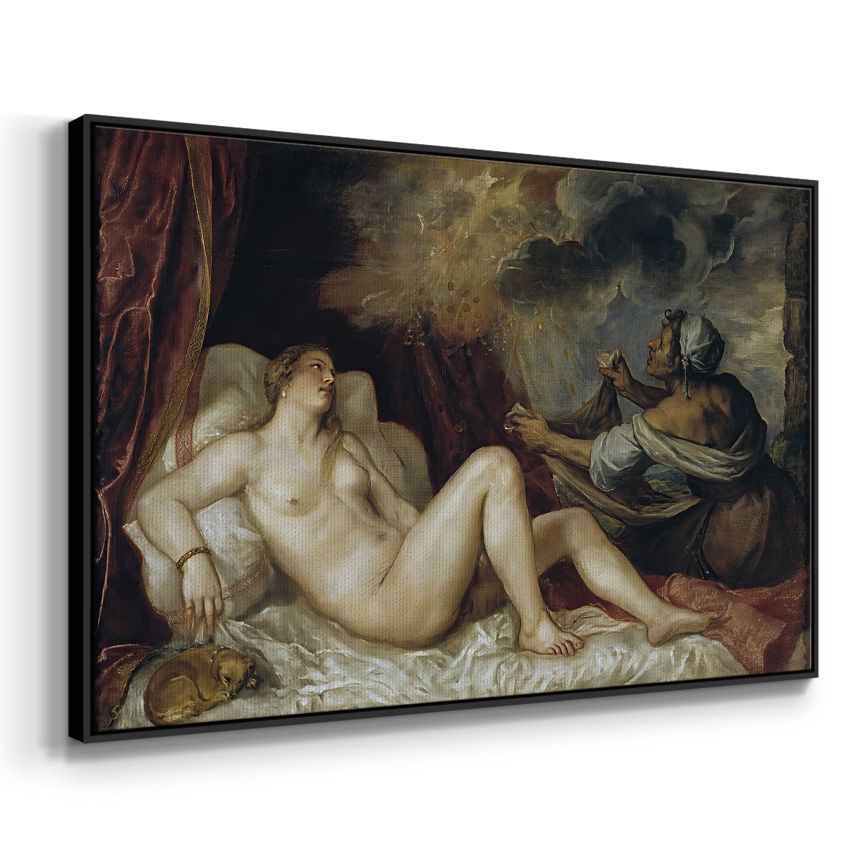 Danaë, c. 1560-1565 - Floater Framed Canvas Print
