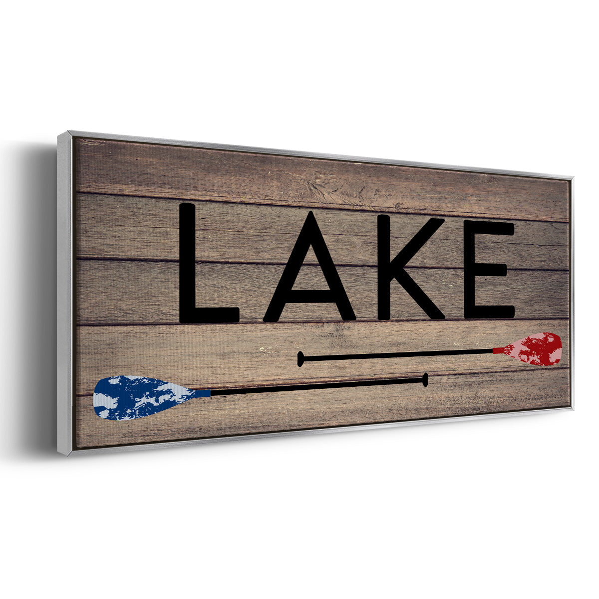 Lake Paddles - Floater Framed Canvas Print