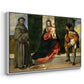 Madonna and Child with Saints Anthony of Padua and Roch, c. 1510 - Floater Framed Canvas Print