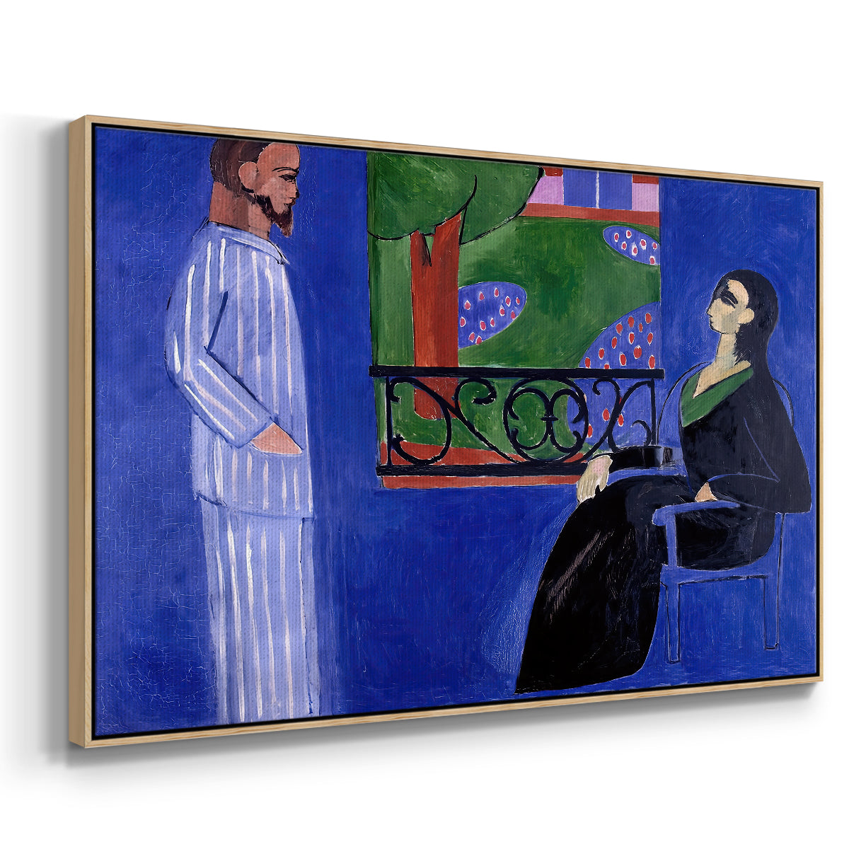 The Conversation, c. 1908-1912 - Floater Framed Canvas Print