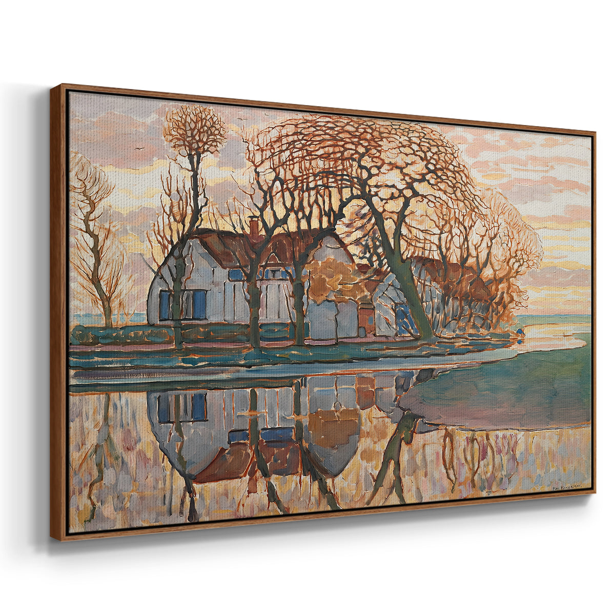 Farm near Duivendrecht, c. 1916 - Floater Framed Canvas Print
