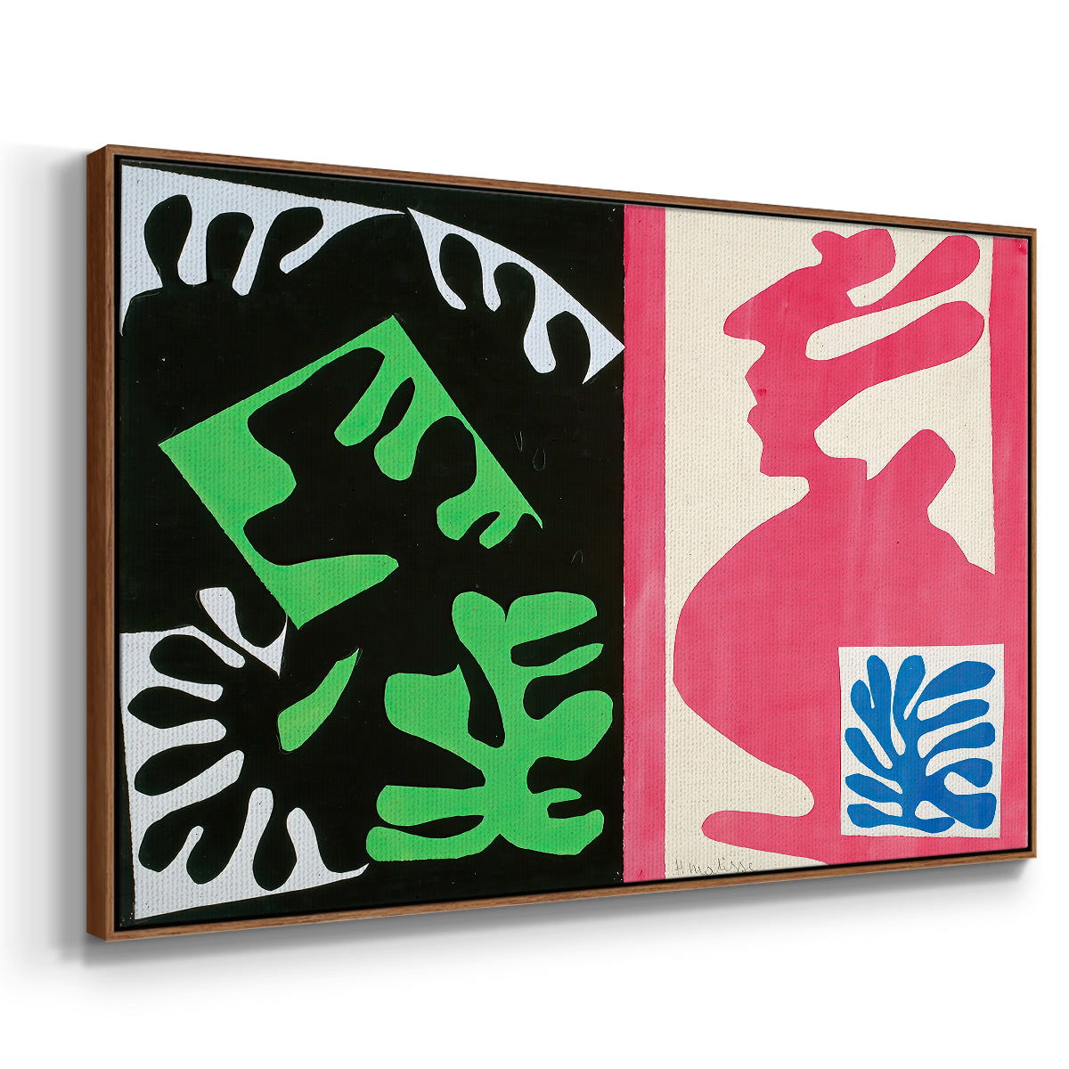 Composition, Black and Red, from Jazz, 1947 - Floater Framed Canvas Print