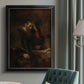 Classical religious portrait of Paul the Apostle by Rembrandt van Rijn in an {frame_style_descriptor} displayed in a neutral interior setting.