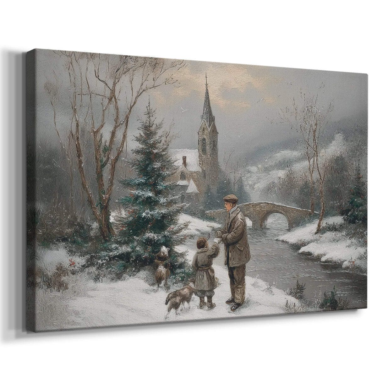 Soft Linen Carol - Canvas Art Print