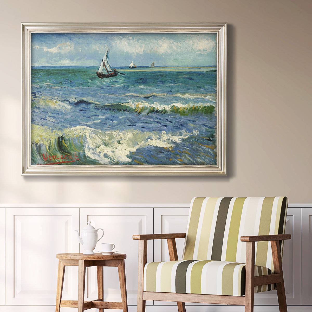 The Sea at Les Saintes - Ornate Framed Canvas Print