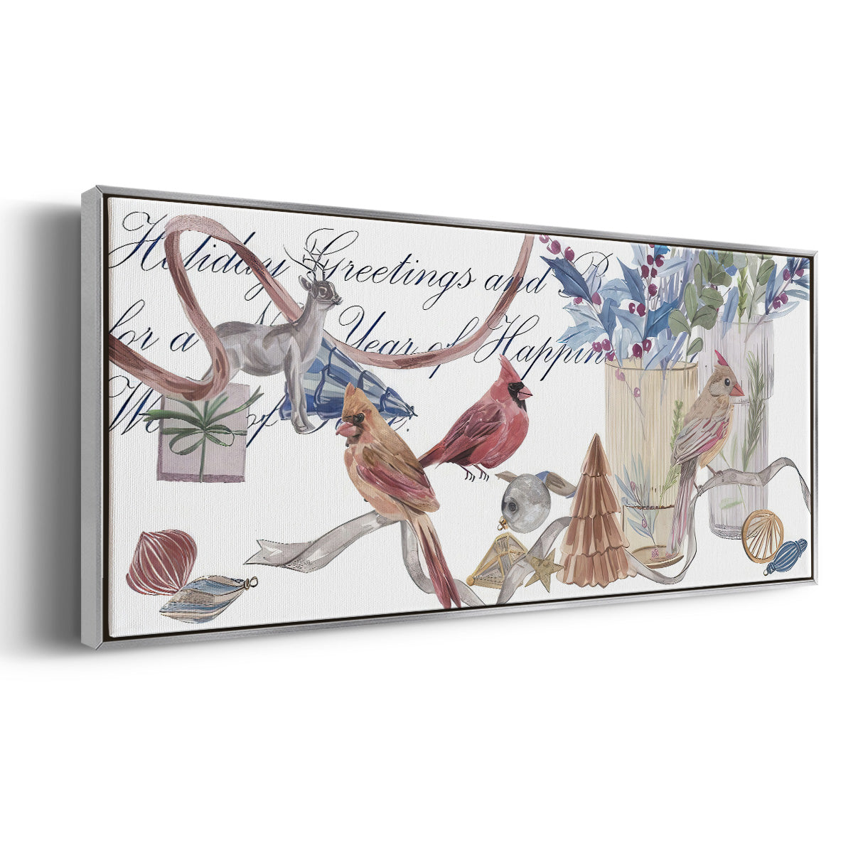 Warm Wishes Collection D - Floater Framed Canvas Print