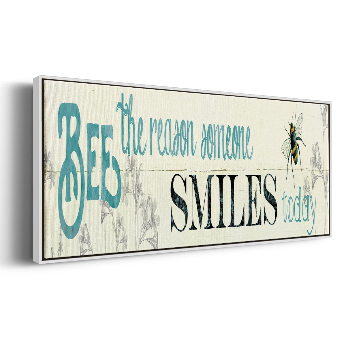 Bee The Reason - Floater Framed Canvas Print