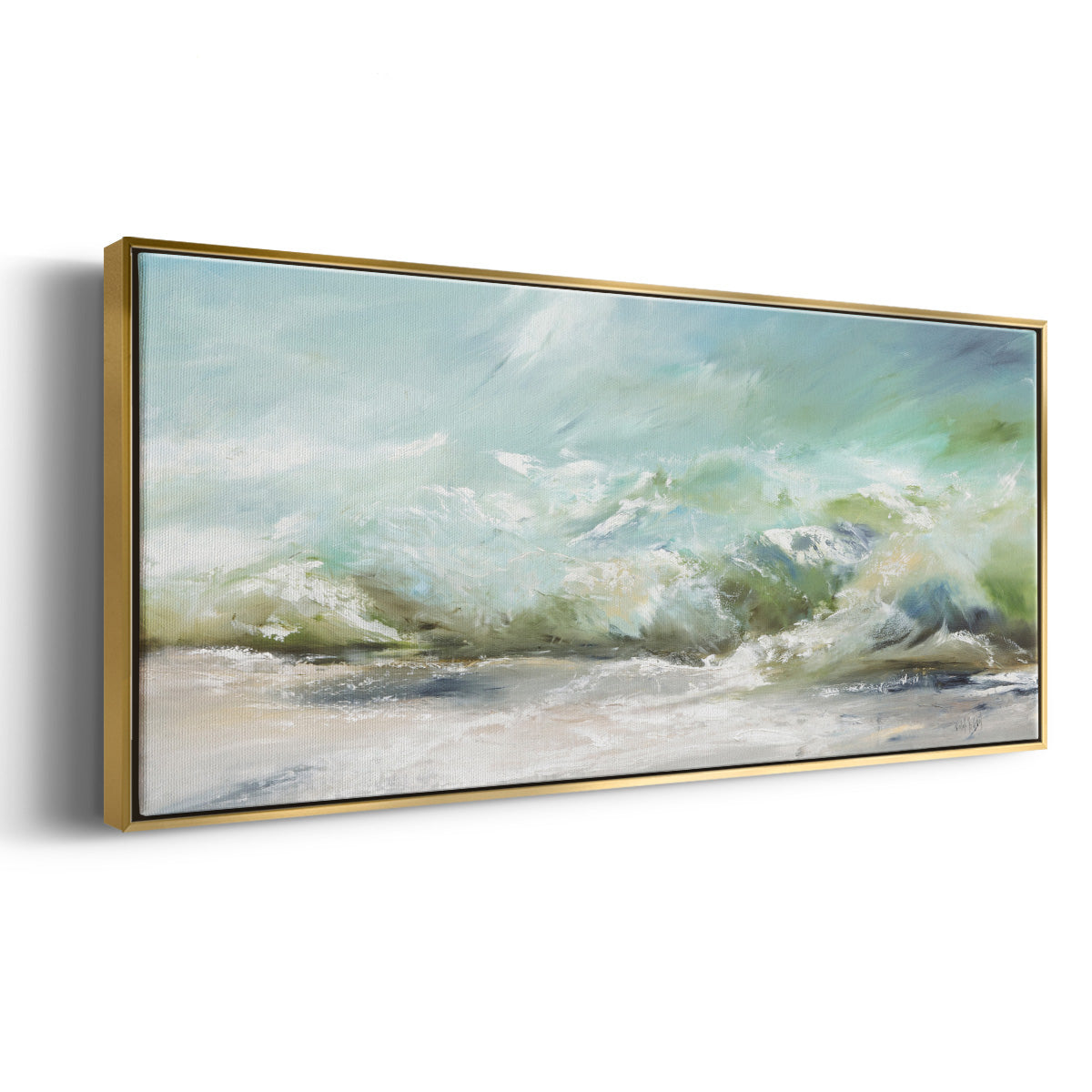 Dancing on the Waves - Floater Framed Canvas Print