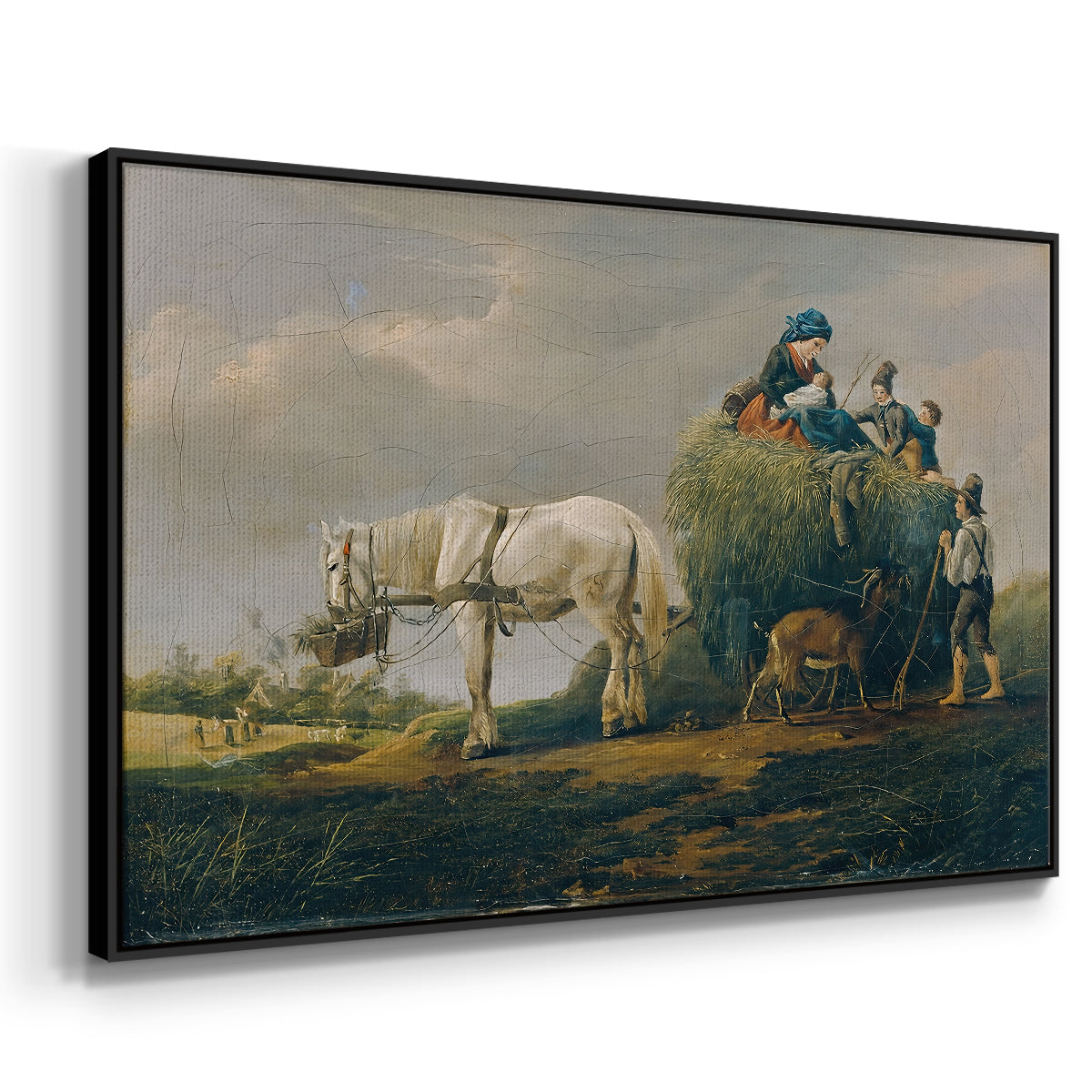 The Hay Wagon (Der Heuwagen), 1824 - Floater Framed Canvas Print