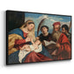 Mary and Child with Saints Stephen, Jerome and Maurice, c. 1510 - Floater Framed Canvas Print