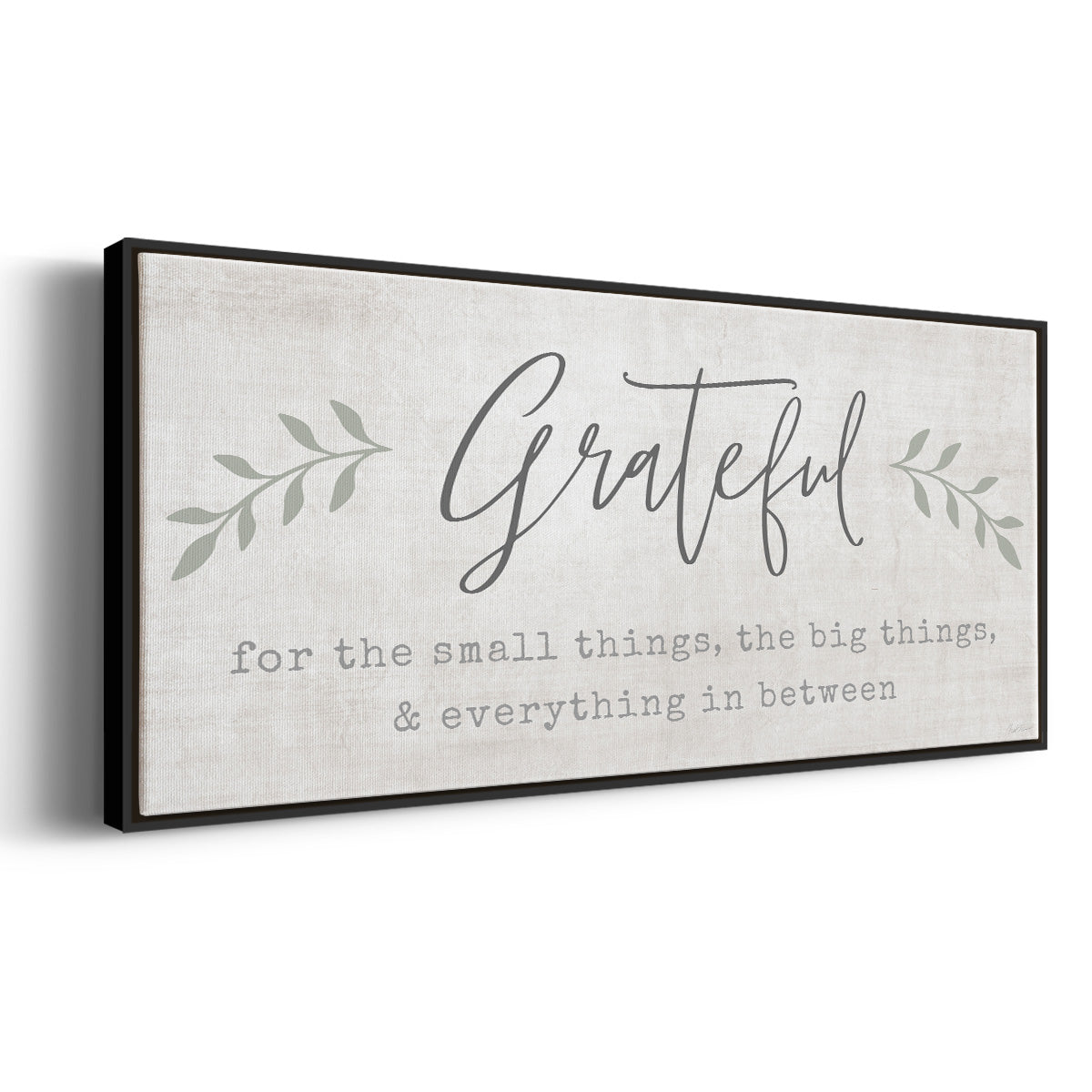Grateful for Everything - Floater Framed Canvas Print
