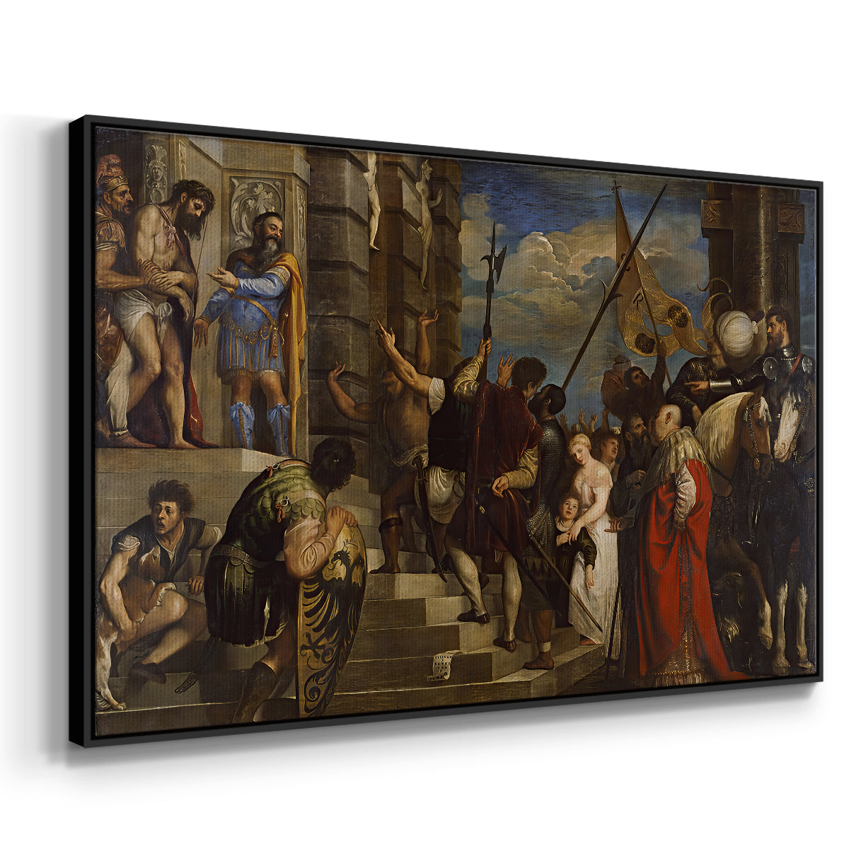 Ecce Homo, c. 1543 - Floater Framed Canvas Print
