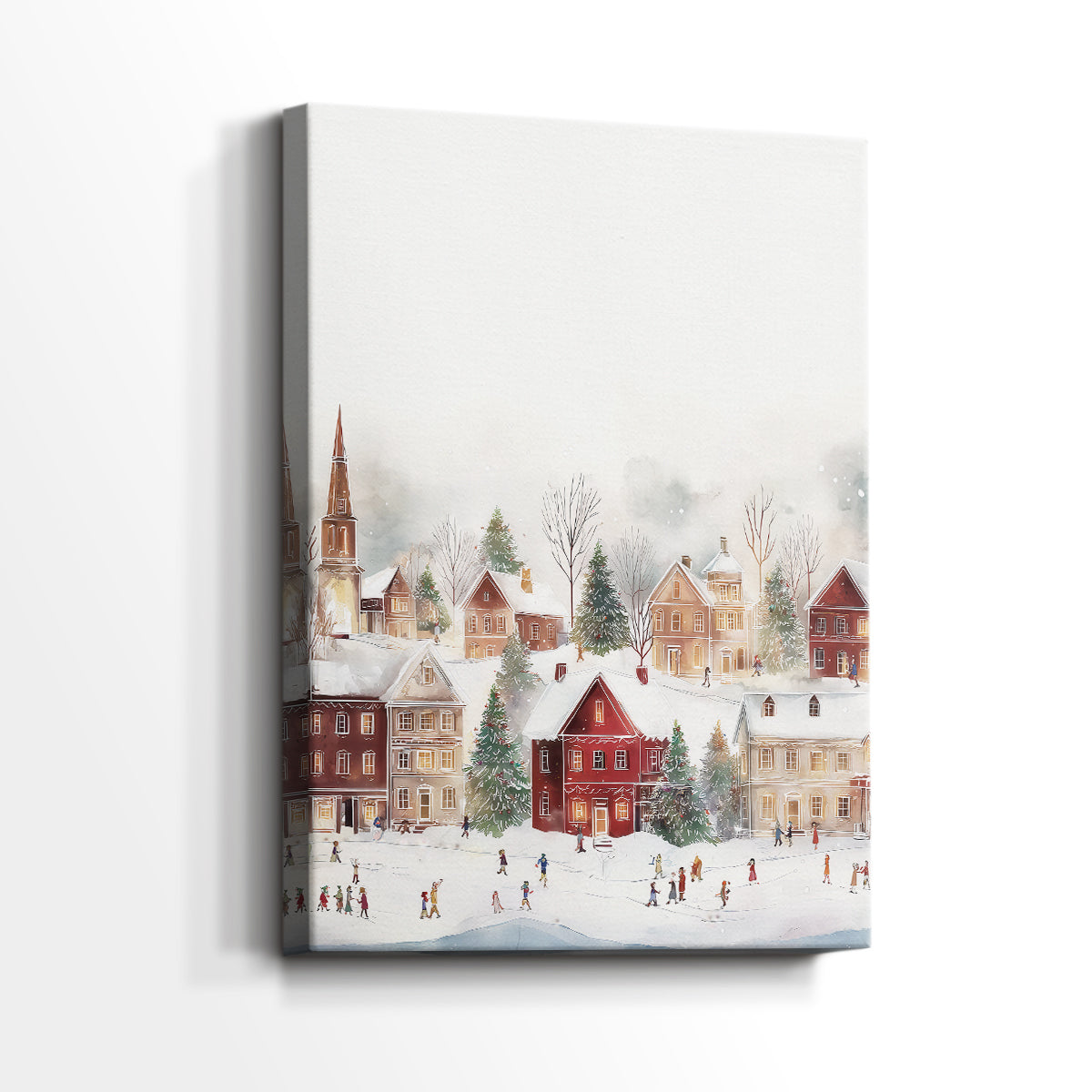 Frostlit Evergreen Green - Canvas Art Print