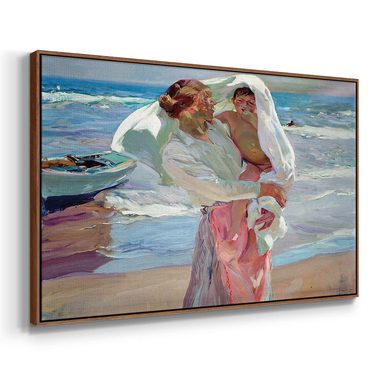 After Bathing, 1915 - Floater Framed Canvas Print