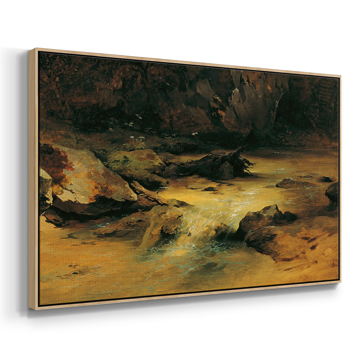 Wildbach (Wild Stream) - Floater Framed Canvas Print