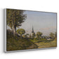 Village Landscape with Church, 1891 - Floater Framed Canvas Print
