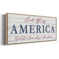 God Bless America - Floater Framed Canvas Print