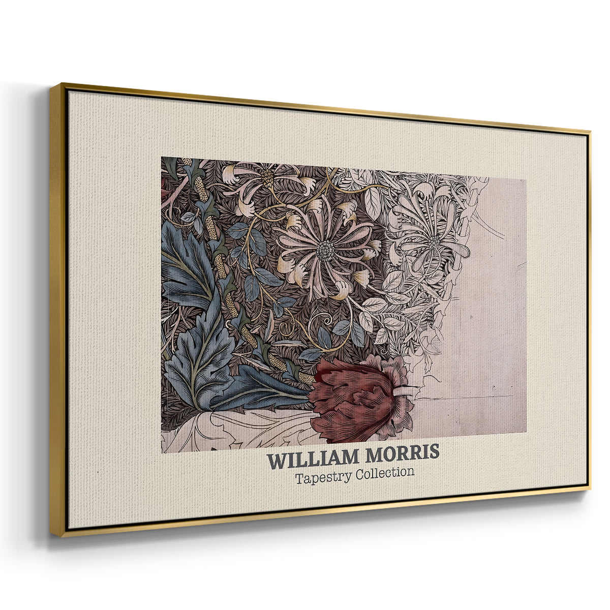 Honeysuckle (Tapestry Collection), 1874 - Floater Framed Canvas Print