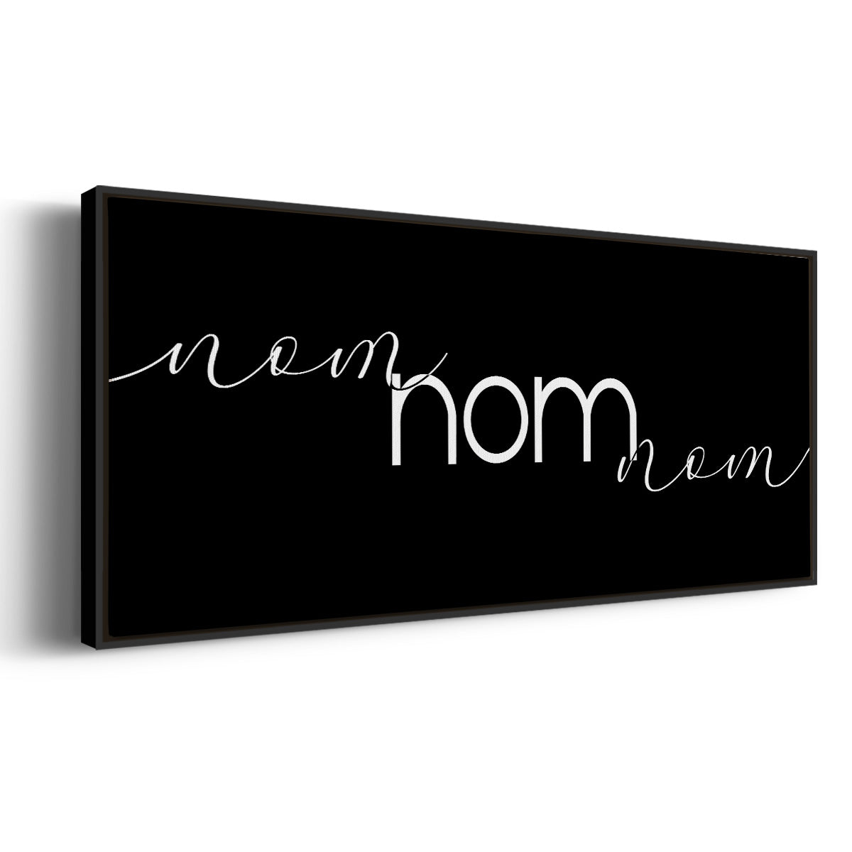 Nom Nom Nom - Floater Framed Canvas Print
