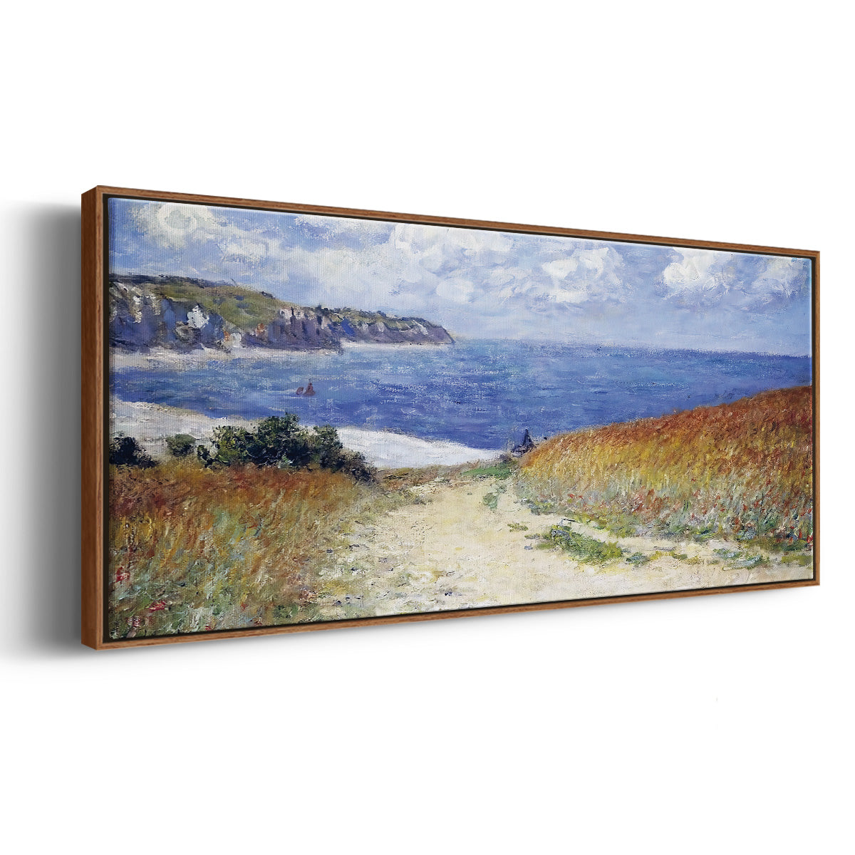The Passage to the Sea Near Pourville, 1882 - Floater Framed Canvas Print