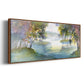 Meandering Lake I - Floater Framed Canvas Print