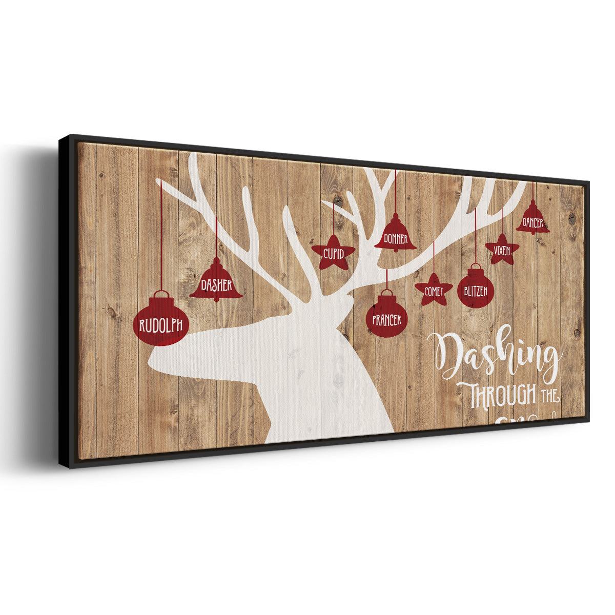 Dashing Through The Snow - Floater Framed Canvas Print