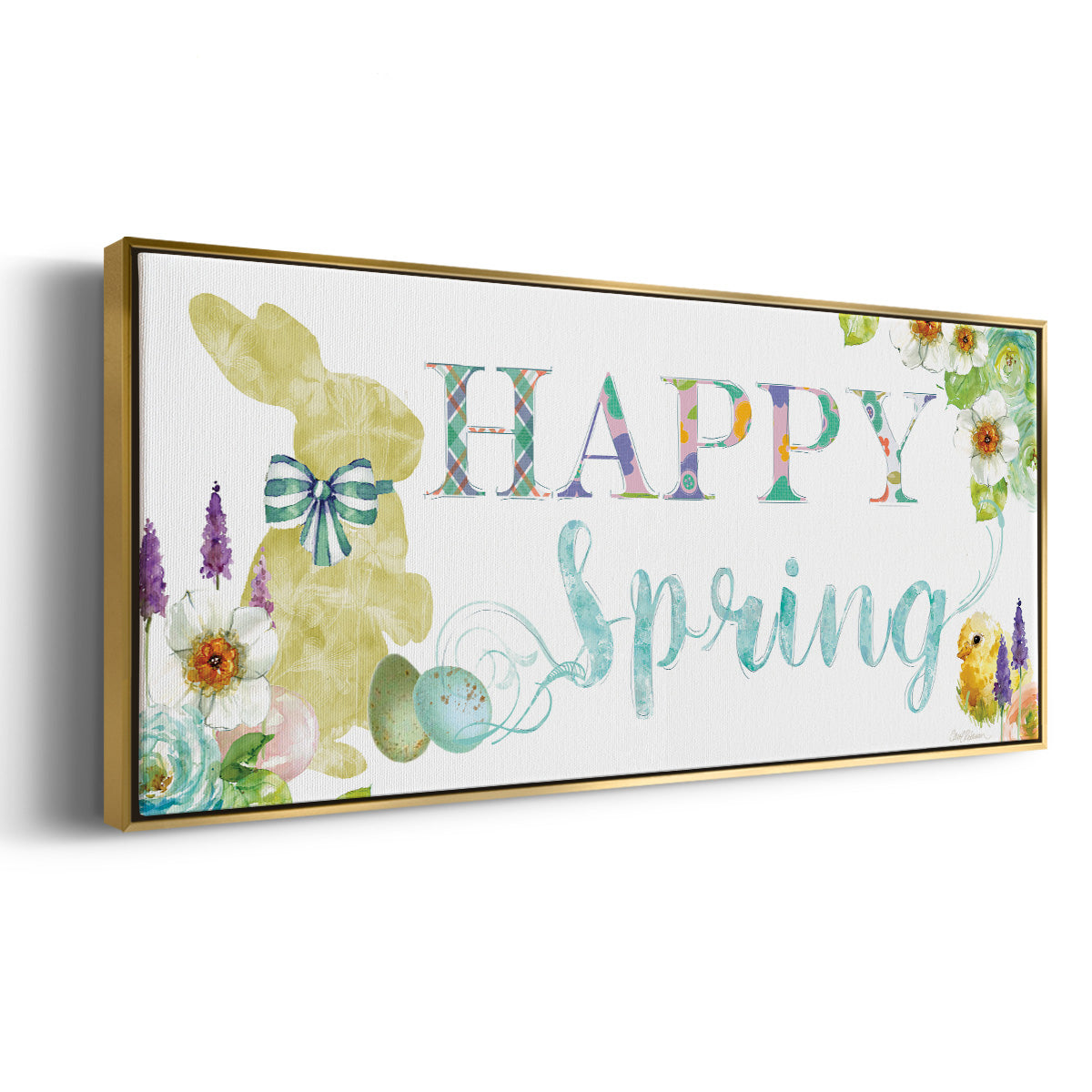 Happy Spring - Floater Framed Canvas Print