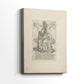 Side view of a canvas art print of a refined illustration with minimal shading and clarity, showing gallery-wrapped depth.