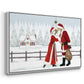 Christmas Love Collection A - Framed Gallery Wrapped Canvas in Floating Frame