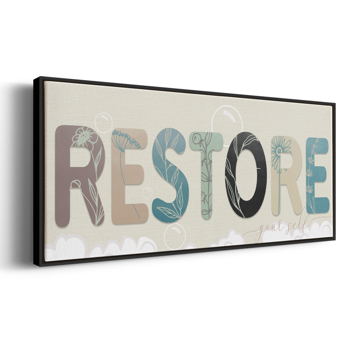 Restore Your Self - Floater Framed Canvas Print