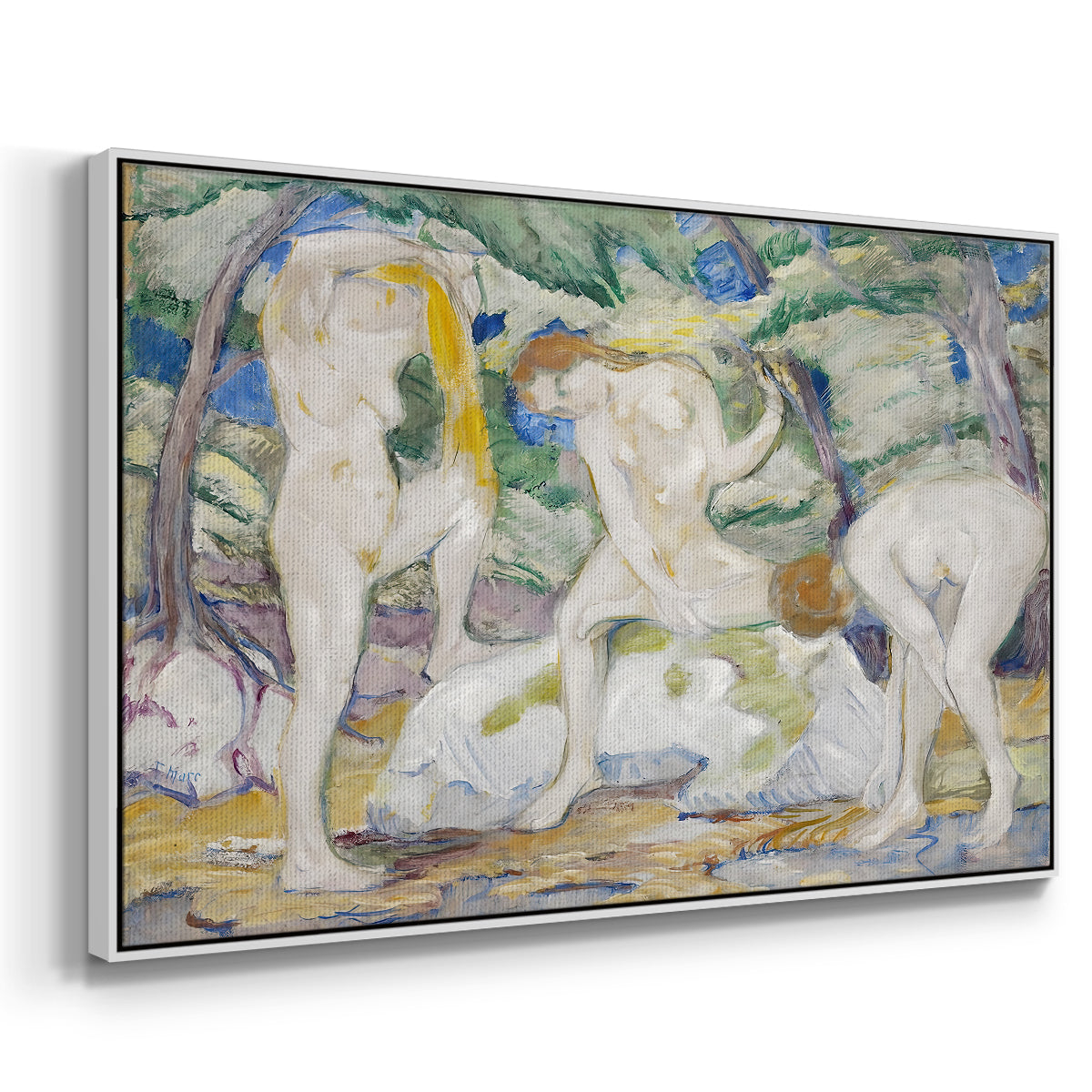 Bathing Women, 1910 - Floater Framed Canvas Print