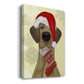 Christmas Drooly Christmas Dane - Gallery Wrapped Canvas