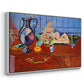 Still Life with a Pewter Jug and Pink Statuette, 1910 - Floater Framed Canvas Print