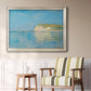 Impressionist coastal low-tide seascape at Pourville by Claude Monet in an ornate champagne frame displayed in a light-toned interior setting.