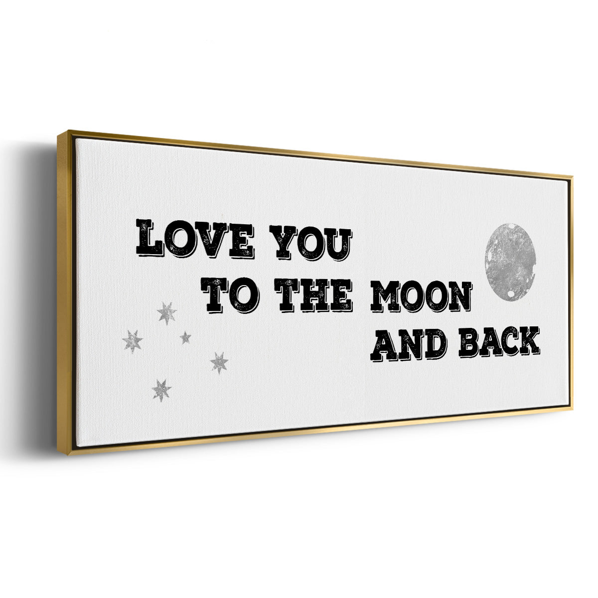 To the Moon and Back - Floater Framed Canvas Print