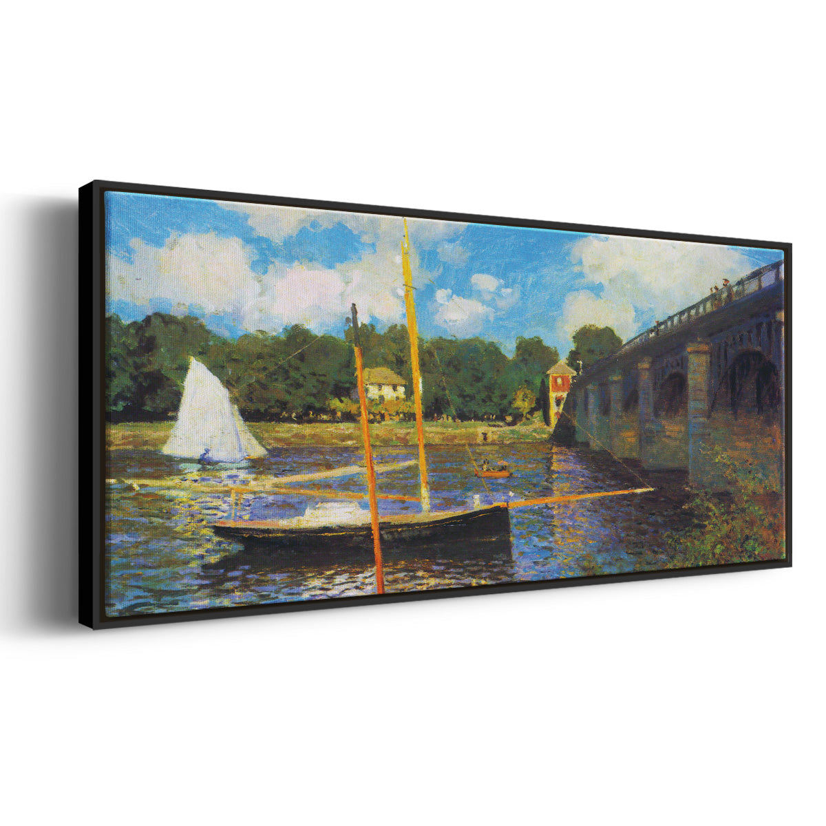 The Road Bridge, Argenteuil - Floater Framed Canvas Print