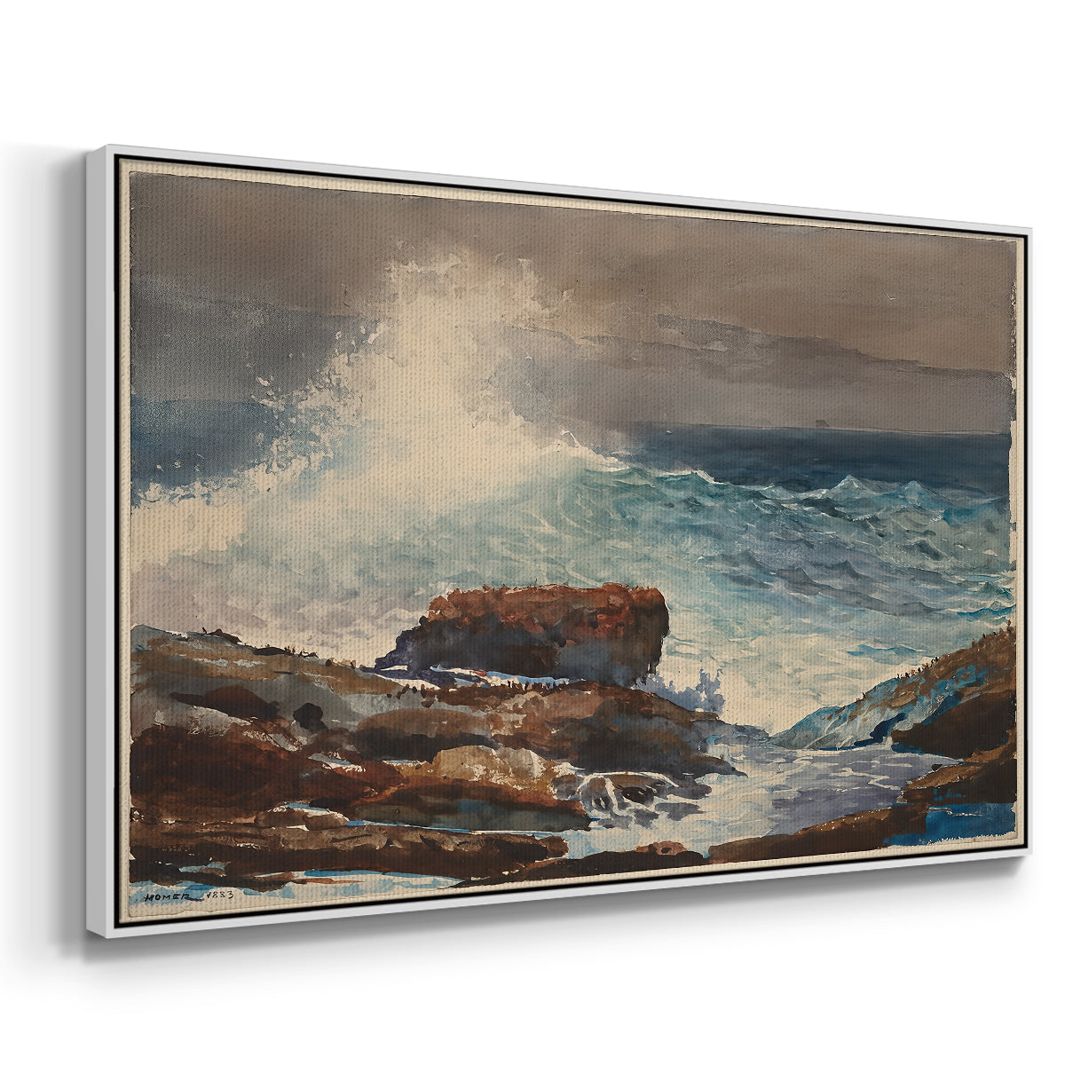 Incoming Tide, Scarboro, Maine, 1883 - Floater Framed Canvas Print