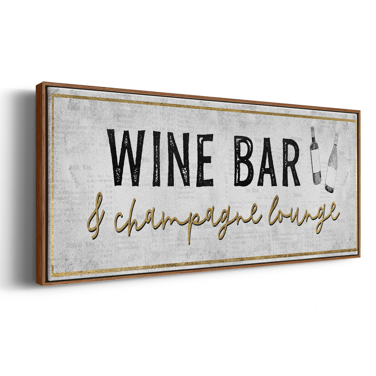Champagne Lounge - Floater Framed Canvas Print