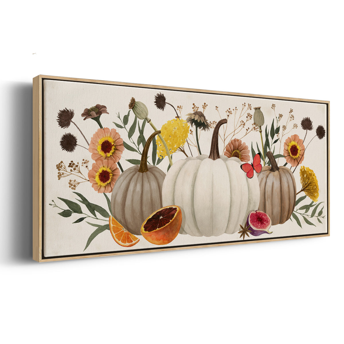 Fall Botanicals - Floater Framed Canvas Print