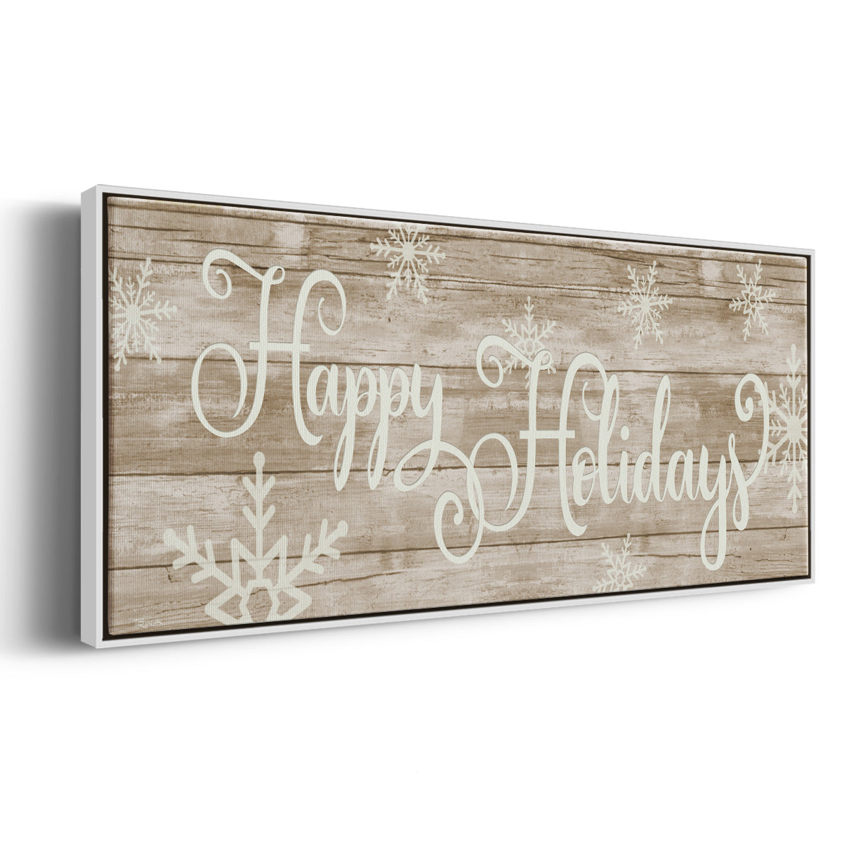 Happy Holidays - Floater Framed Canvas Print