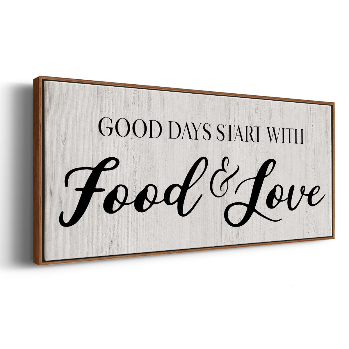 Food and Love - Floater Framed Canvas Print