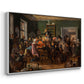 An Auction Scene, 1835 - Floater Framed Canvas Print
