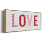 Patterned Love - Floater Framed Canvas Print