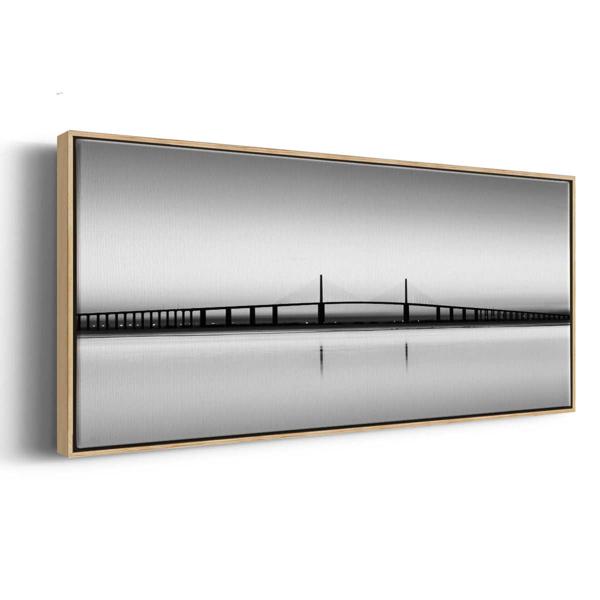 Sunshine Skyway - Floater Framed Canvas Print