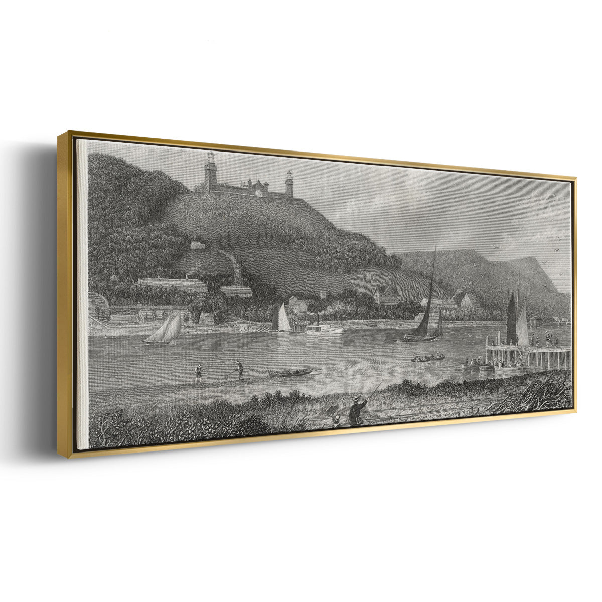 The Highlands of the Neversink - Floater Framed Canvas Print